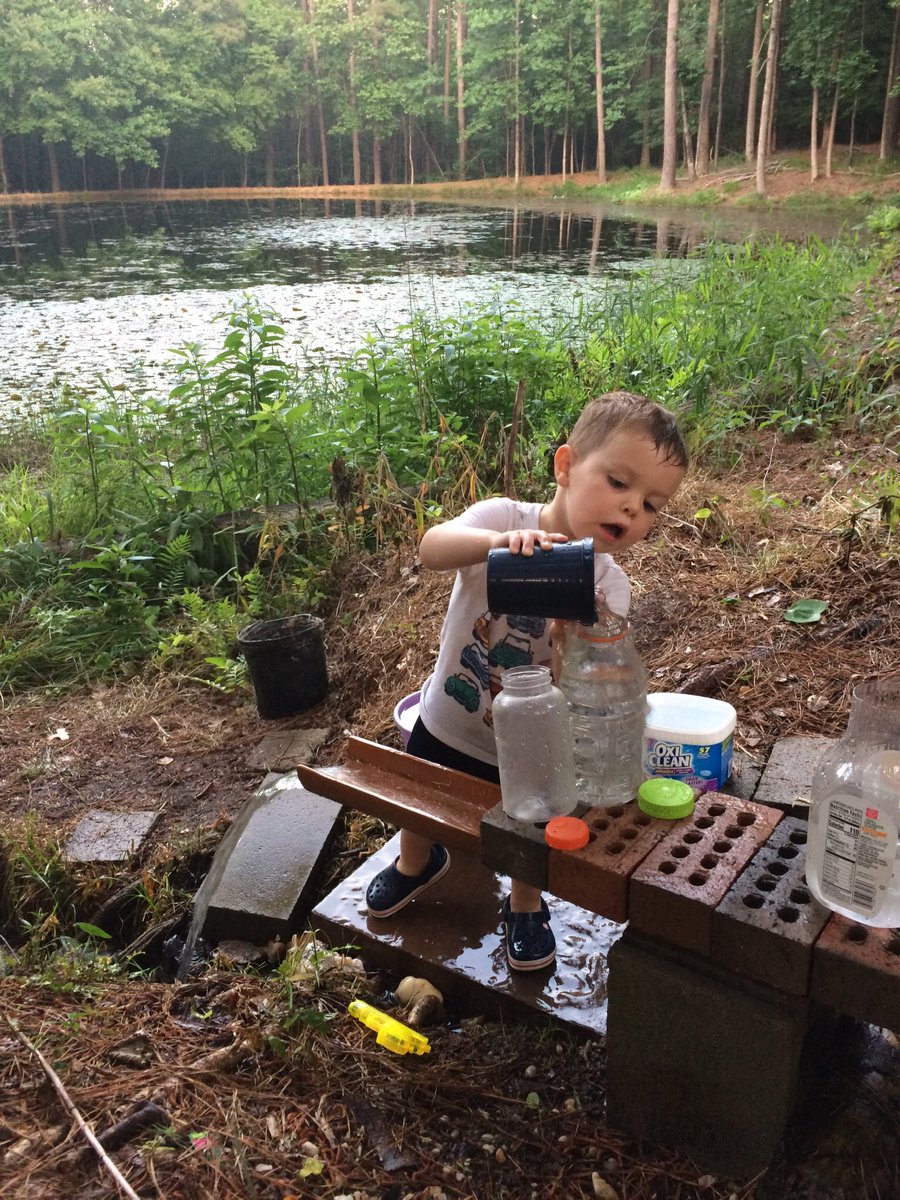 Water play never gets old!