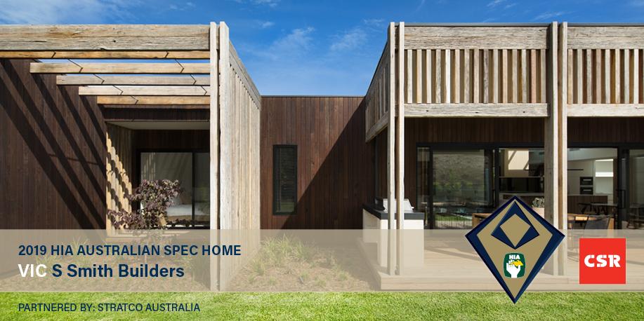 HIA_au's tweet photo. Winner of the Australian Spec Home honour is a home geared toward semi-retired couples. S Smith Builders (VIC) modern and low-maintenance holiday home showcases a striking marriage of glass and timber that really WOWs. ποΈπ @stratco_AU thank you #HIAawards #HIAnc19 https://t.co/WF8kOtFuYW