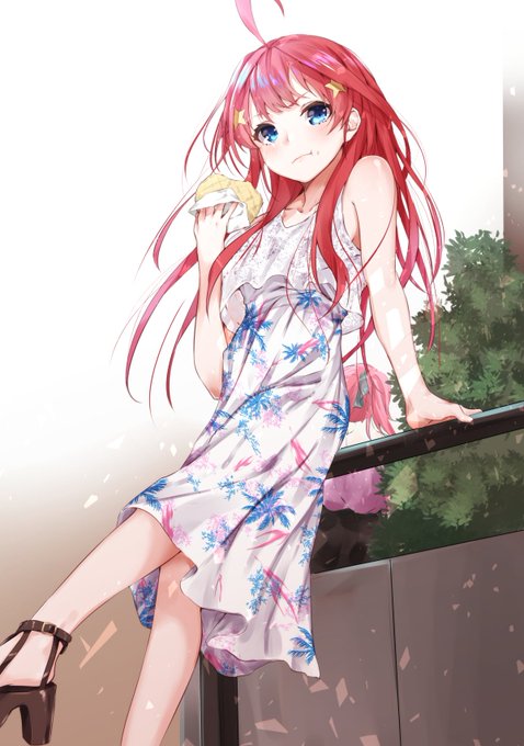 佐原玄清△SaharaGenseiさんがTwitterに投稿した中野五月(五等分の花嫁)のイラスト。
