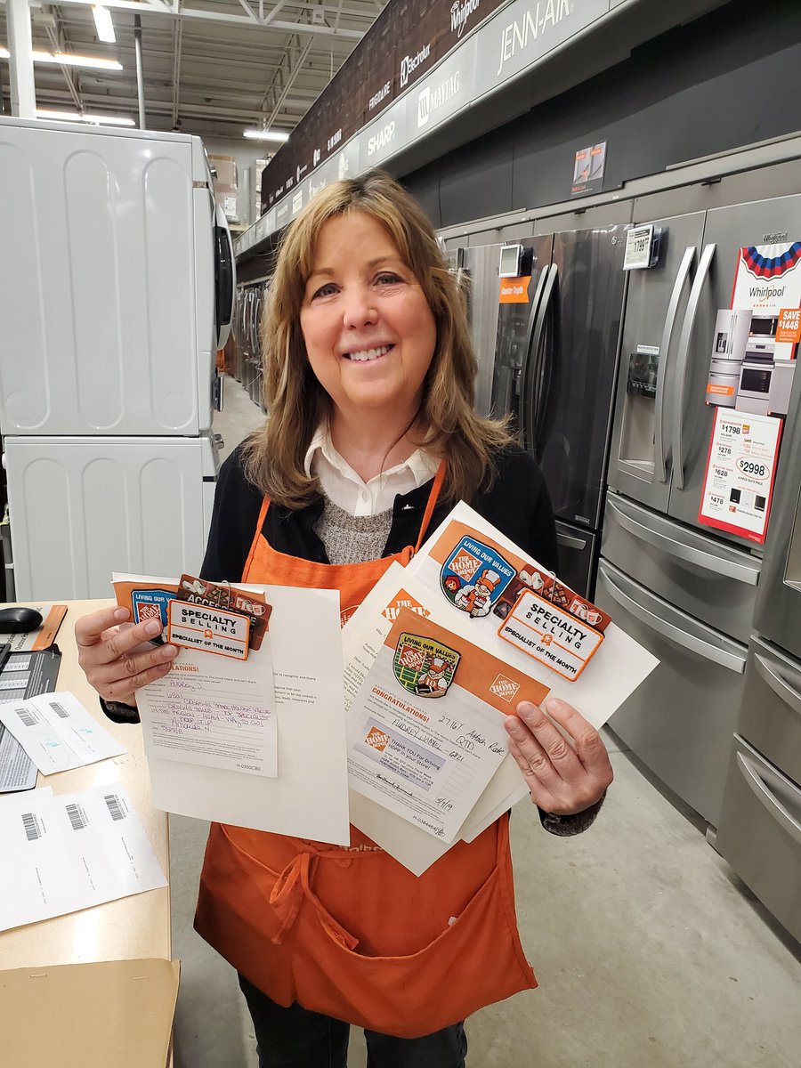 I finally get to recognize Audrey, she has been the #1 specialist in the region, in appliances, 2 months in a row! AND she does it while maintaining a 27.16% HDPP attach rate! I am so excited to present her with all her awards. We are lucky to have her on the team. #hdpp #number1