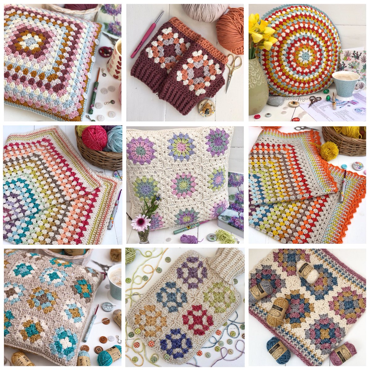 sewhappycreativ's tweet photo. Enjoy 10% off our granny square patterns in our Etsy shop, bank holiday weekend 🎉 #etsy #BankHoliday #crochetpattern https://t.co/Xdk5uDgF93