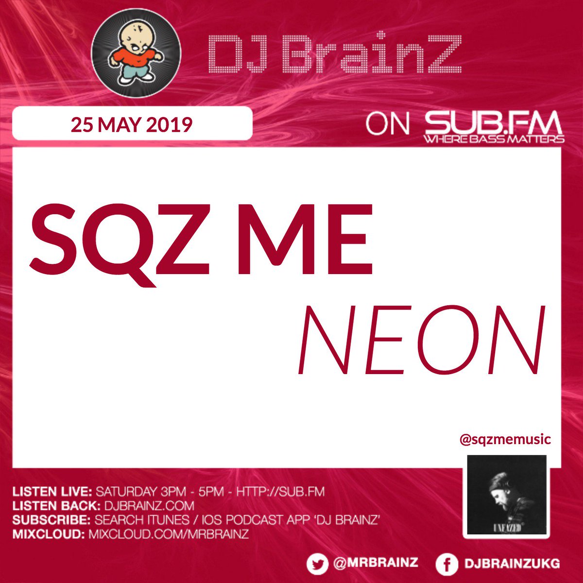 #NowPlaying -  <a href="/sqzmemusic/">SQZ ME</a> - NEON - Live on <a href="/SubFM/">Sub FM</a> tv.sub.fm #Garage #Bass
