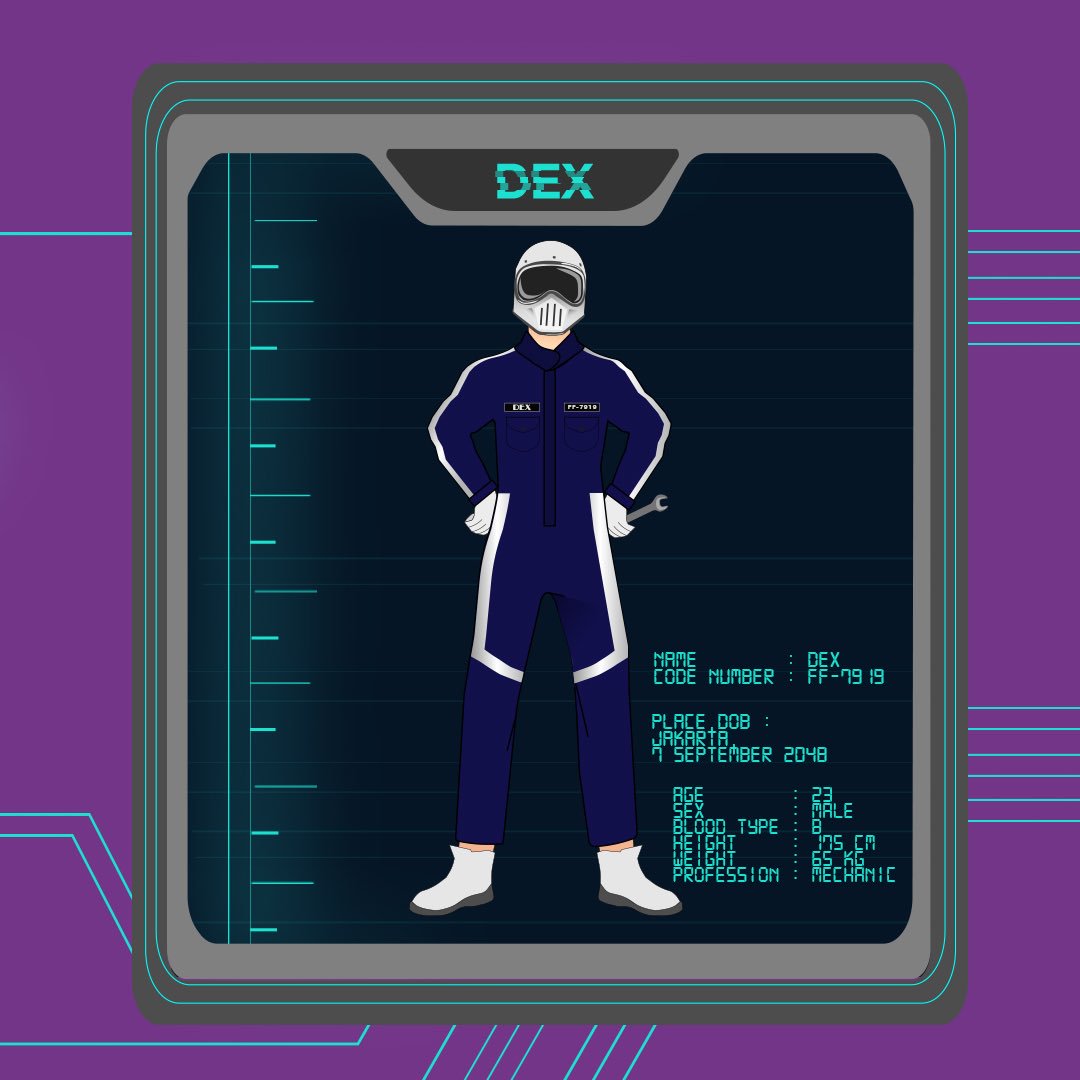 ⚠️ 101 SYSTEM ERROR ⚠️ Your system has detected an invasion! Dex has come your way and calls for your attention!⠀⠀⠀⠀⠀⠀
Who exactly is Dex?!🧐 ⠀⠀⠀⠀⠀⠀
Not to fear, as he is none other than 2070’s finest mechanic!