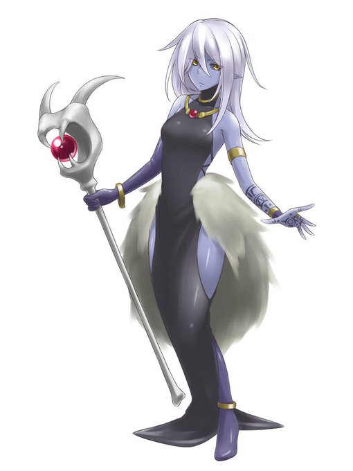 なんとなく銀髪青肌が描きたくなっただけ 