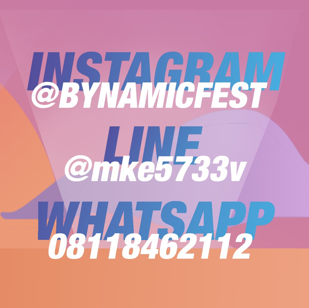 OUR PRESALE 1 TICKETS ARE NOW AVAILABLE FOR PURCHASE! 🎟
Get your hands 🙌 on our limited presale tickets for 45k by contacting us before they run out! Order yours NOW through INSTAGRAM, LINE, or WHATSAPP! 📲
Our #FantasiFuturistik awaits you in this year's #BynamicFest!