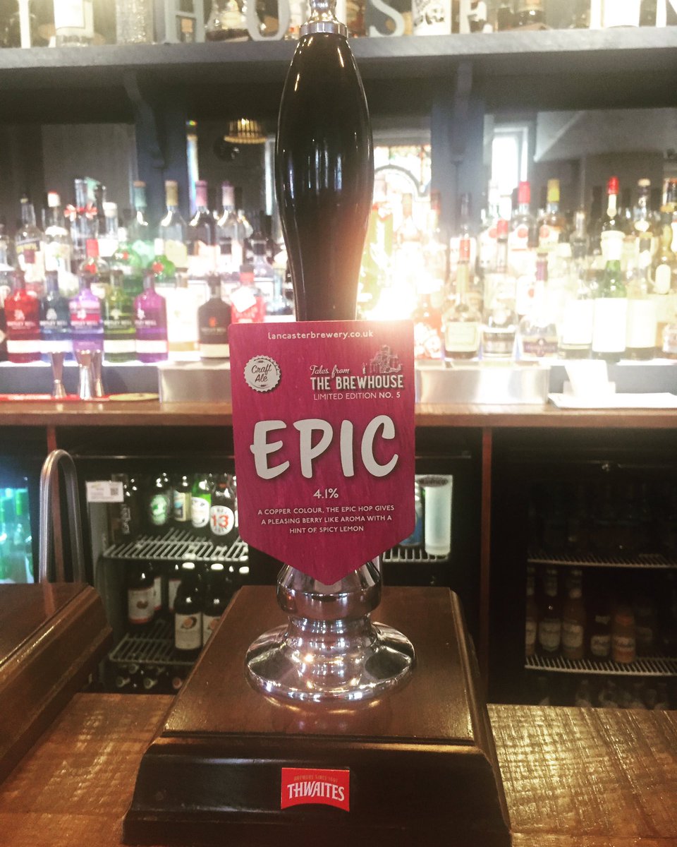 lancasterale's tweet photo. Our May Tโales from the Brewhouse Epic 4.1%, proudly on the bar @theTollHouseInn ๐บ๐#lancasterbrewery #talesfromthebrewhouse #epic #singlehopped #copperale #lovelocalbeer #drinklocalbeer #buylocalbeer #tollhouseinn #lovelancaster https://t.co/1BNRxr1shT