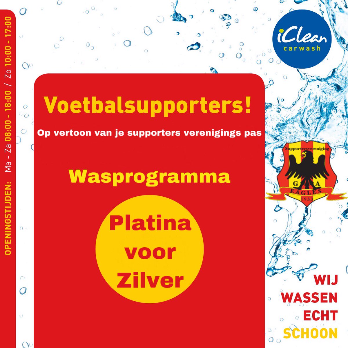 Wij wensen alle supporters vanavond heel veel succes!
En onze collega Melvin succes op de trommel 💪🏻

#komoptan #gaerkc #svgae #goaheadeagles #kowet #icleandeventer #schoondeeredivisiein