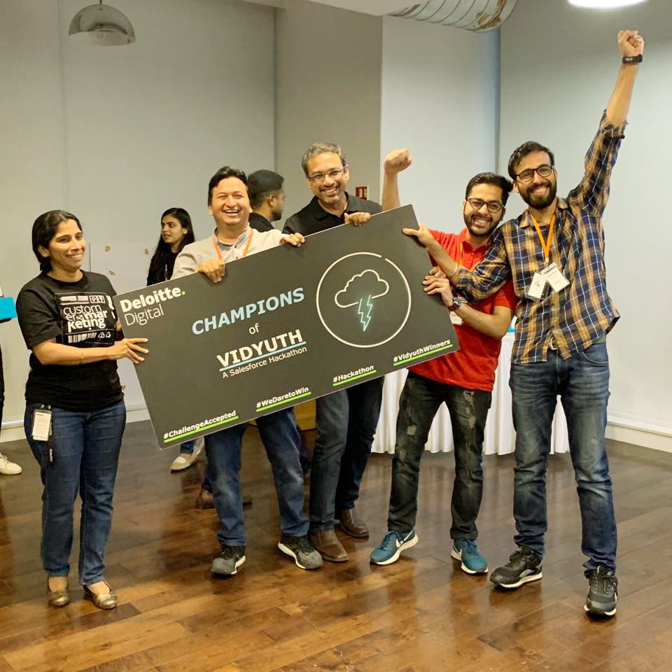 Winning is fun. Congratulations team Code Gamers on winning Deloitte Vidyuth 2019, Delhi edition. Thank you all for your participation.  #DeloitteVidyuth2019
