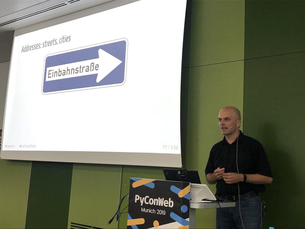 misterrios's tweet image. The “most common” street name in Germany. @eumiro on Names at #PyConWeb19 #PyConWeb