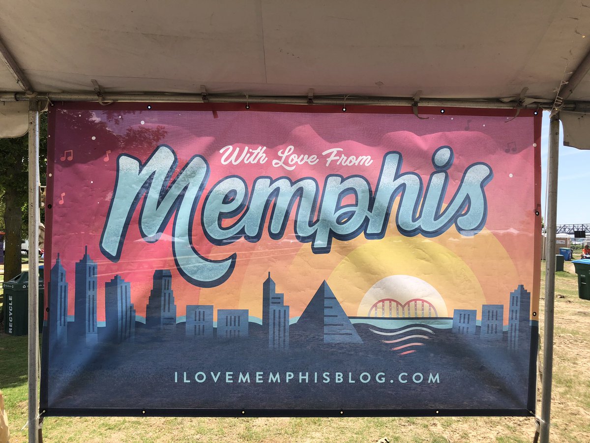 The tent is ready at <a href="/CelebrateMemphs/">Celebrate Memphis</a>! We are just south of the @ArtsMemphis Stage. Come by and enter to win the “Live Your Best Memphis Summer” Giveaway! ☀️ ☀️ ilovememphisblog.com/2019/05/live-y…