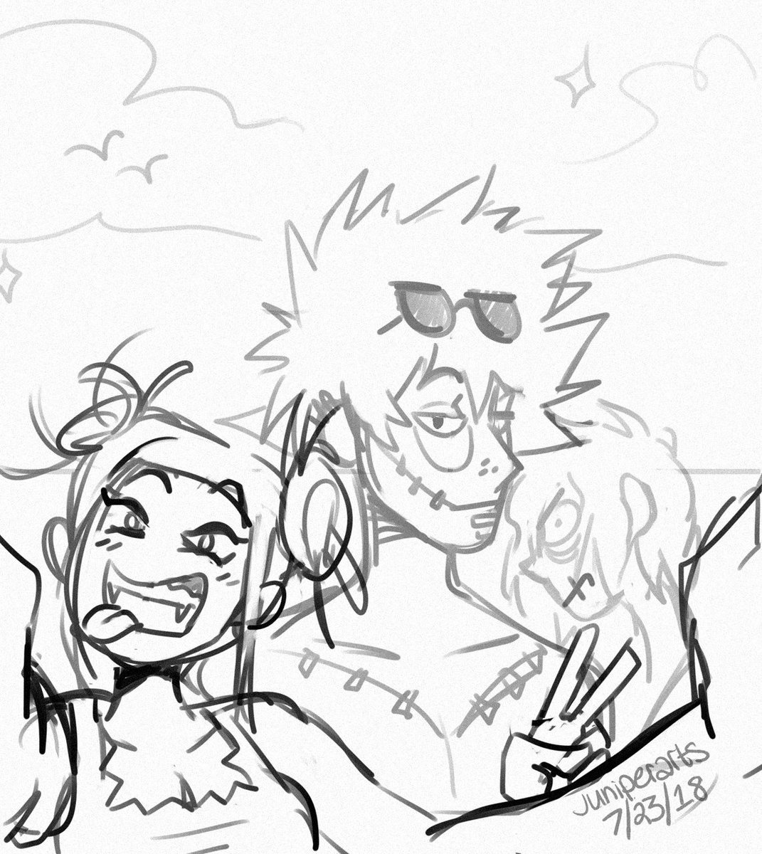 I found several of these old, unfinished drawings in my #bnha folder so I figured I share them! ? 