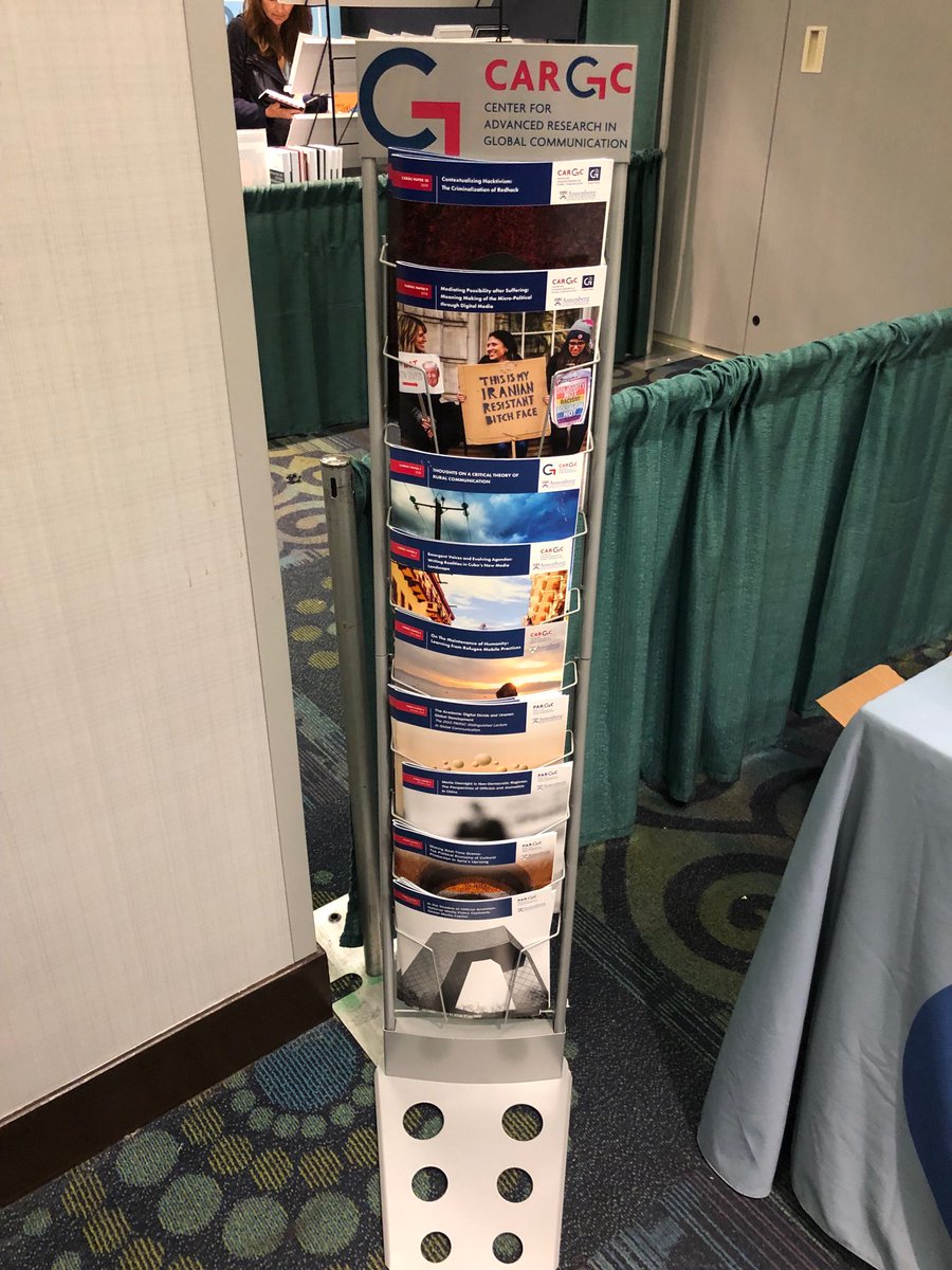 MKraidy's tweet photo. We at the @AnnenbergCARGC #ica19 booth are beginning to run out of some of the #CARGCPress #CARGCPapers. Our #ISISMedia #CARGCBriefs has sold out! #CARGC1819 https://t.co/cKy1YhSW77