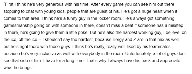 mattyports's tweet photo. Brad Marchand is the highest-scoring LW in the game the last four seasons (331 points). Bruce Cassidy likes him for more reasons than that: https://t.co/Zf68qGd7f1