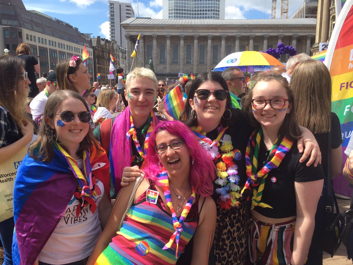 We’ve had an amazing day at <a href="/BirminghamPride/">Birmingham Pride</a> today with our League of Midlands friends from <a href="/Keele_SSAGO/">Keele SSAGO</a> and <a href="/LeicesterSlugs/">SLUGS</a>! Major thanks to <a href="/GirlguidingBham/">Girlguiding Bham</a> for letting us walk in the parade with you 🏳️‍🌈💕
