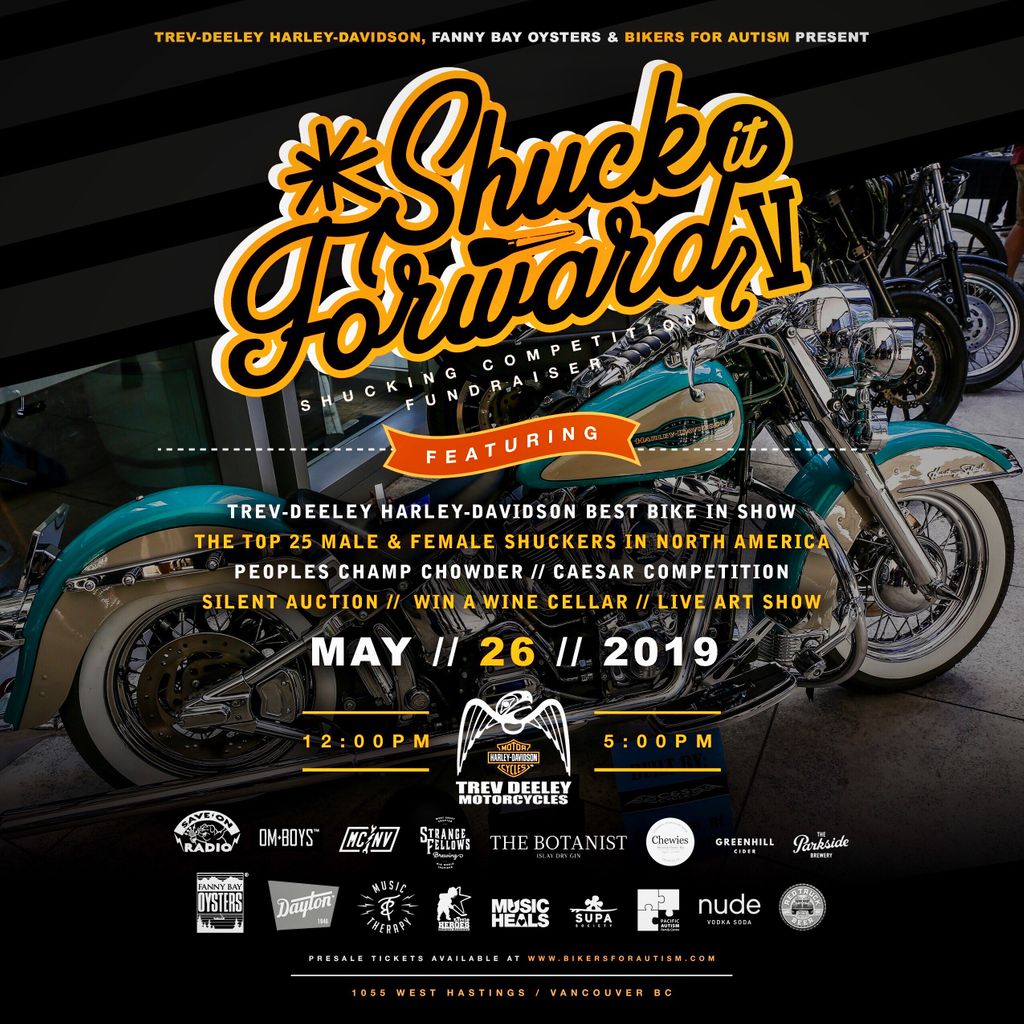 megamouthmedia's tweet photo. Don’t miss THE #Vancouverfoodie event of this weekend! #ShuckItForwardV at @ChewiesOysters (Hastings) Too much fun to mention all the highlights on Twitter, raising funds for @BikersForAutism Tix at the link! 👉 https://t.co/dG64v6ZqLM https://t.co/YAUghtWMCg