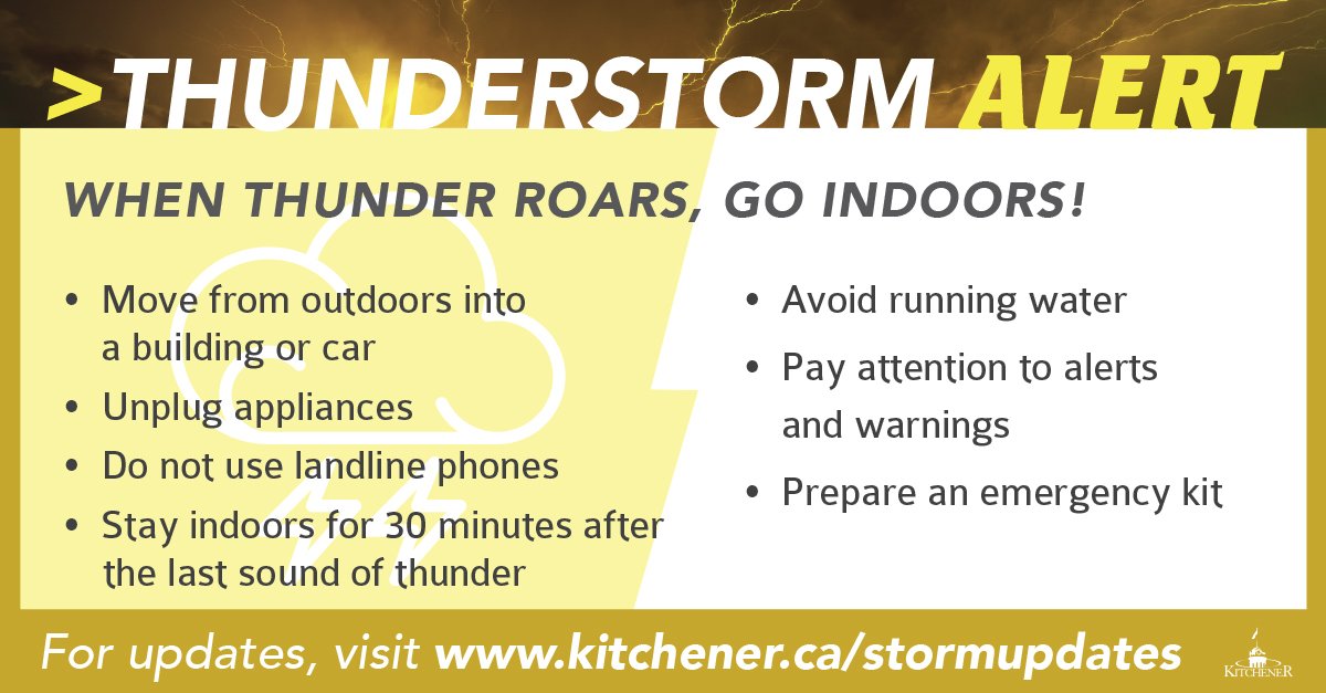City Of Kitchener On Twitter Severe Thunderstorm Watch A Severe