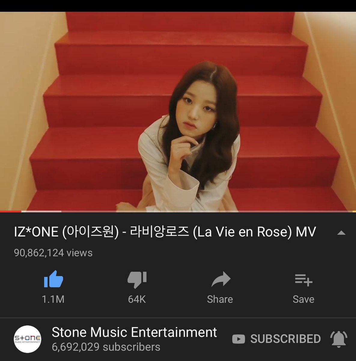 Anoud197's tweet photo. [🌹] IZ*ONE (아이즈원) - 라비앙로즈 (La Vie en Rose) 

24/05 0:00 KST 90,714,243
25/05 0:00 KST 90,862,124

Today  147,881 views

Our Target is 100M we Reached 90M and now pls don’t slow down WIZONE Stream 🙏🏻

#IZONE 
#WIZONE 
#LVERProject100M
#아이즈원 https://t.co/D9Auw0HRO3