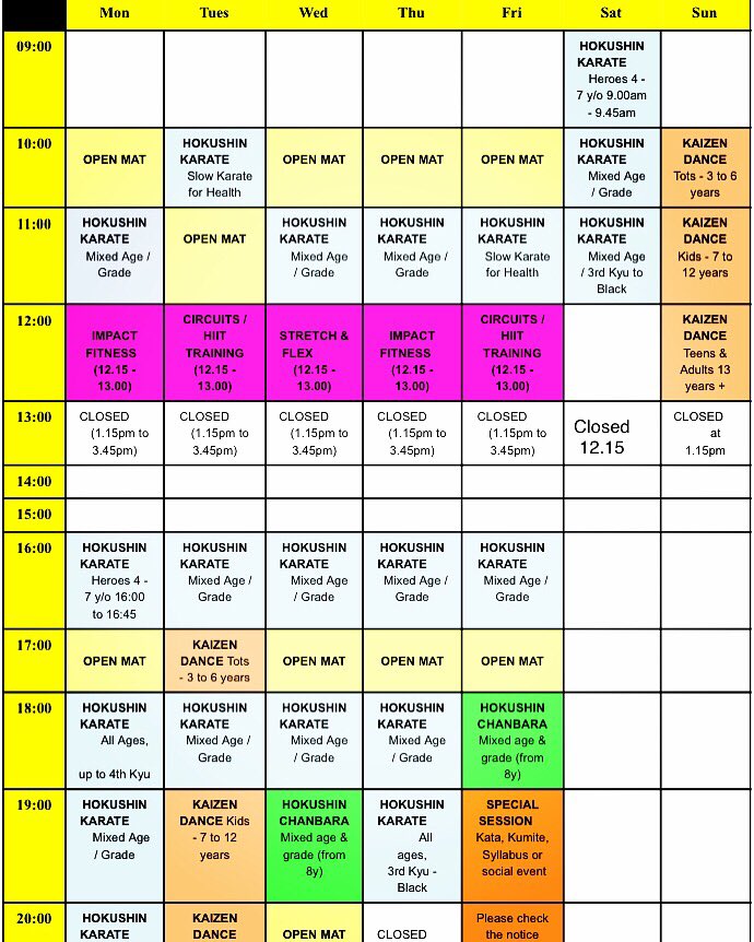 Check out our timetable. The Dojo (Glasgow) will be open for business on the 1st of July. Contact us to book your space now. Call 07535 466656 #whatsonforfamilies #whatsonglasgow #family #glasgow #whatsonglasgowforchildren #thedojoglasgow #karate #jska #hokushinkarateacademy