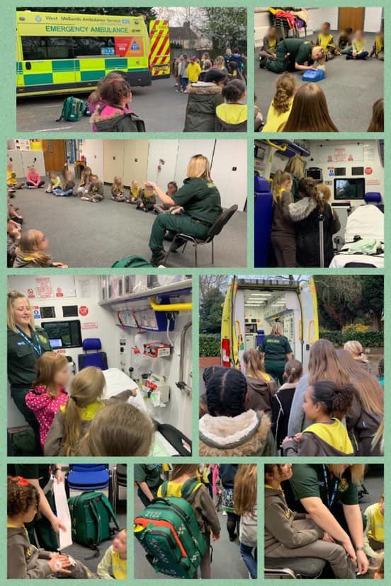 8thWillenhall's tweet photo. Brownies had a visit from Becky a Paramedic who spoke about her role, gave a tour of an ambulance and demonstrated CPR #girlguiding #InspireGirls #brownieguides https://t.co/giHwlo9QUm
