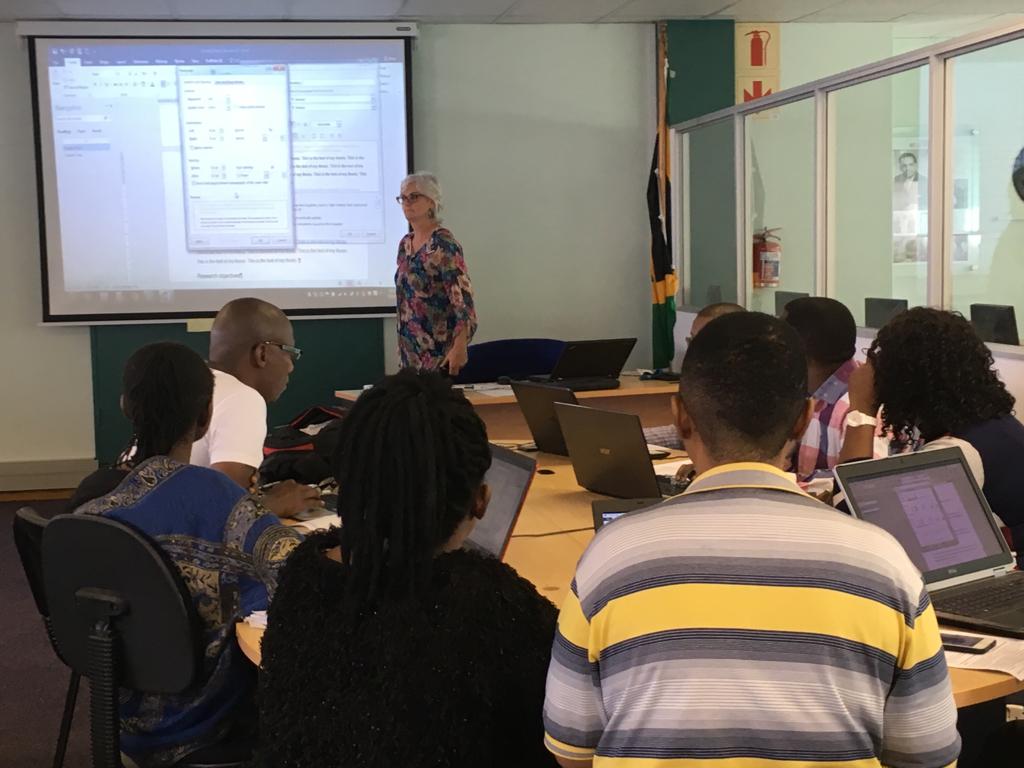 dutlibresearch's tweet photo. It was a special Saturday for #DUTpostgrads who came from near&far to attend the Word4Thesis workshop in #DUTlibrary. They took away lots of tips on managing a big document in Word and also tips on formatting equations. Special thanks to SLAs Zama and Londi who assisted https://t.co/4hnKj2SrqT