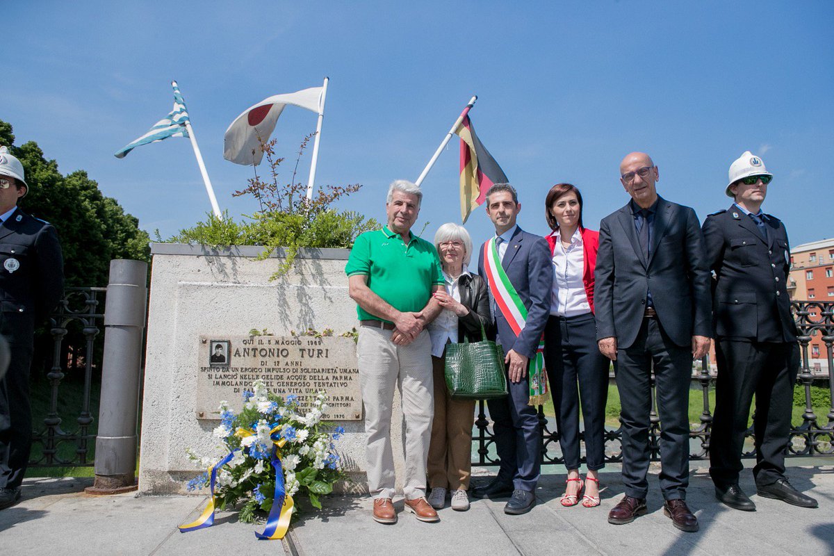 A Parma ricordato l'eroismo di Antonio Turi di Matera che nel 1969 a 17 anni perse la vita per salvare un uomo nel torrente Parma