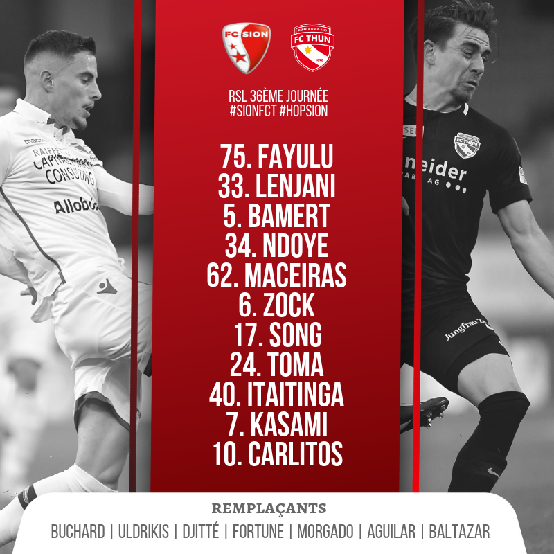FCSion's tweet photo. Voici notre dernier 1️⃣1️⃣ de la saison ⚪️🔴
#SIONFCT #HopSion https://t.co/5xFcZwu8z2