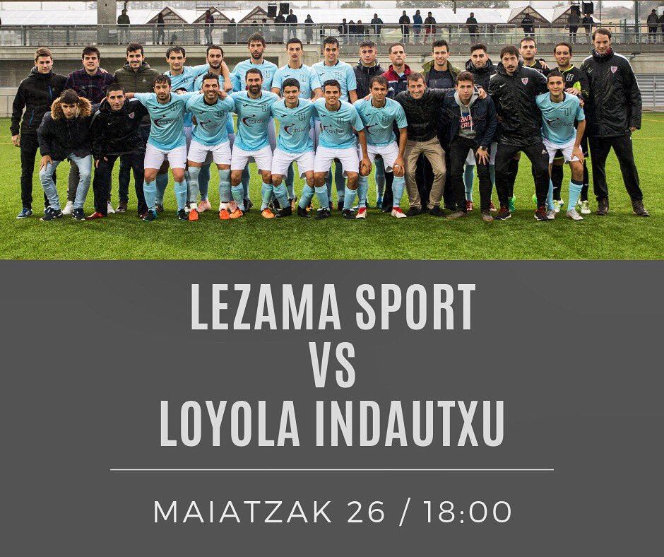 ADI! Bihar denboraldiko azken partidua jokatuko dugu. Etor zaitez animatzera eta taldeak garaipena lor dezan laguntzera!

¡ATENCIÓN! Mañana jugaremos el último partido de la temporada. ¡Ven a animarnos y ayudarnos a conseguir la victoria!