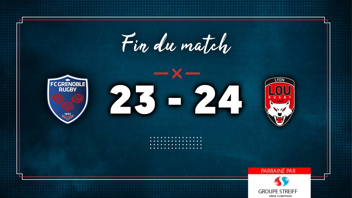 FCGrugby's tweet image. Le FCG s'incline à la dernière seconde...

#FCGLOU #AllezFCG #EnsembleJusquAuBout