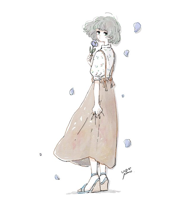 「半袖 吊りスカート」のTwitter画像/イラスト(古い順)