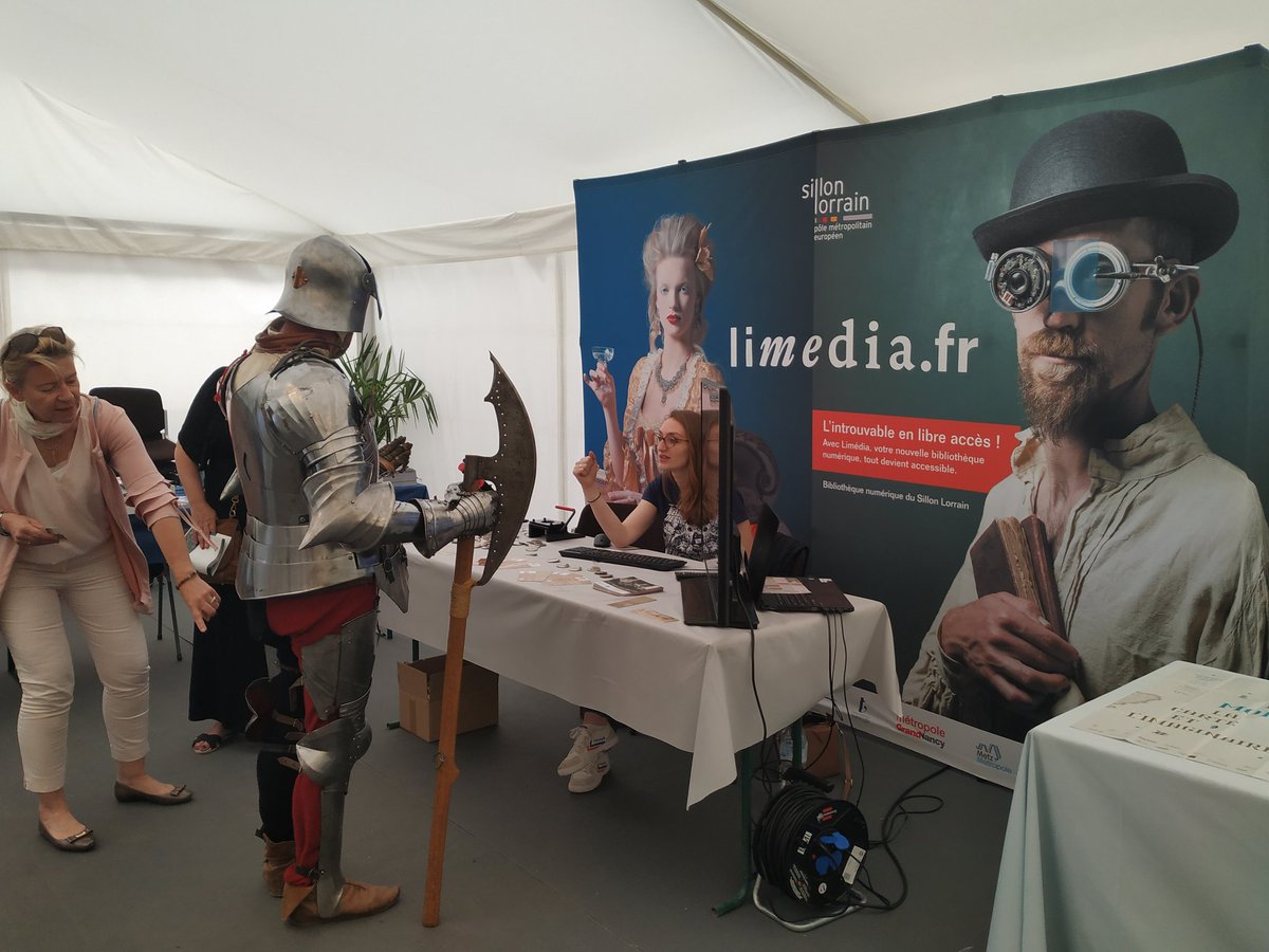 LimediaGalerie's tweet image. Même les chevaliers sont convaincus par les sites Limedia du @Sillon_Lorrain @imaginales
