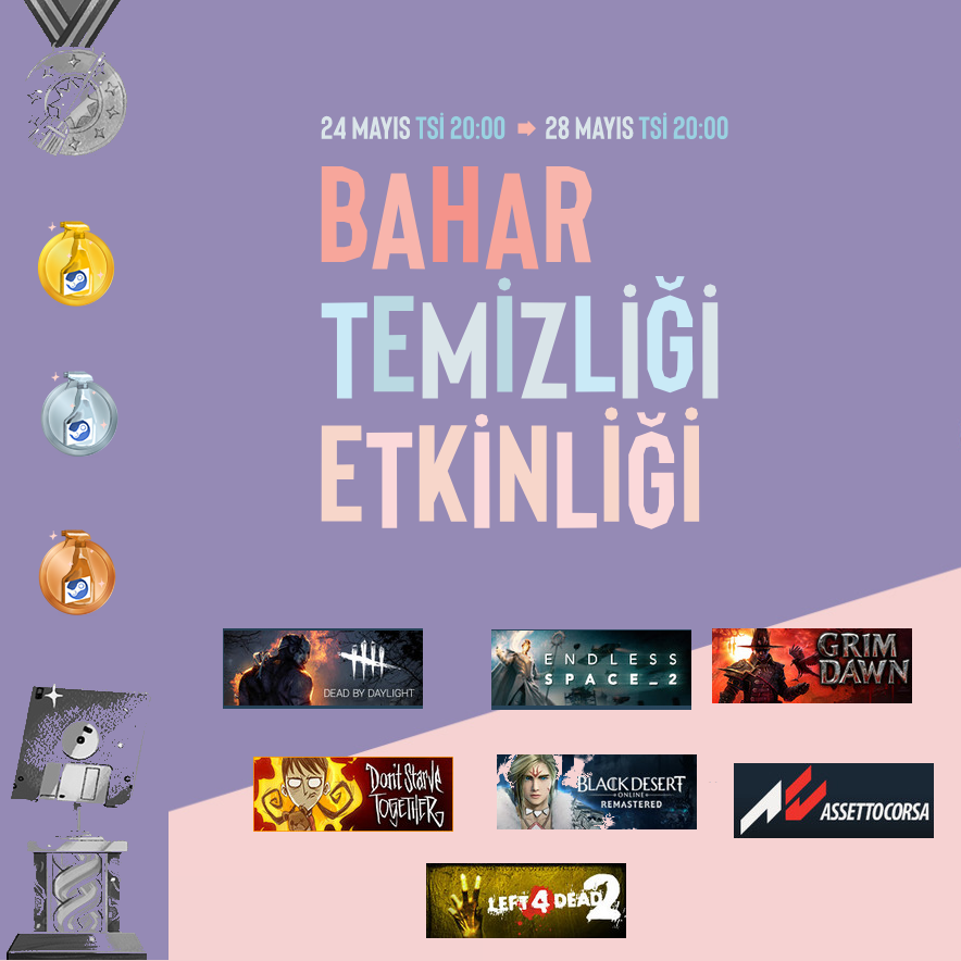 kaldirirmi_com's tweet photo. 🏅Profilinize yeni eşyalar kazandıracak olan "Steam Bahar Temizliği" etkinliği tekrar başladı. Ayrıca Salı gününe kadar bedava olan oyunlar da görselde yer alıyor. 👇
.
.
.
.
.
.
- #game #Steam #SteamSpring #oyun - https://t.co/KtWqEag5PX
