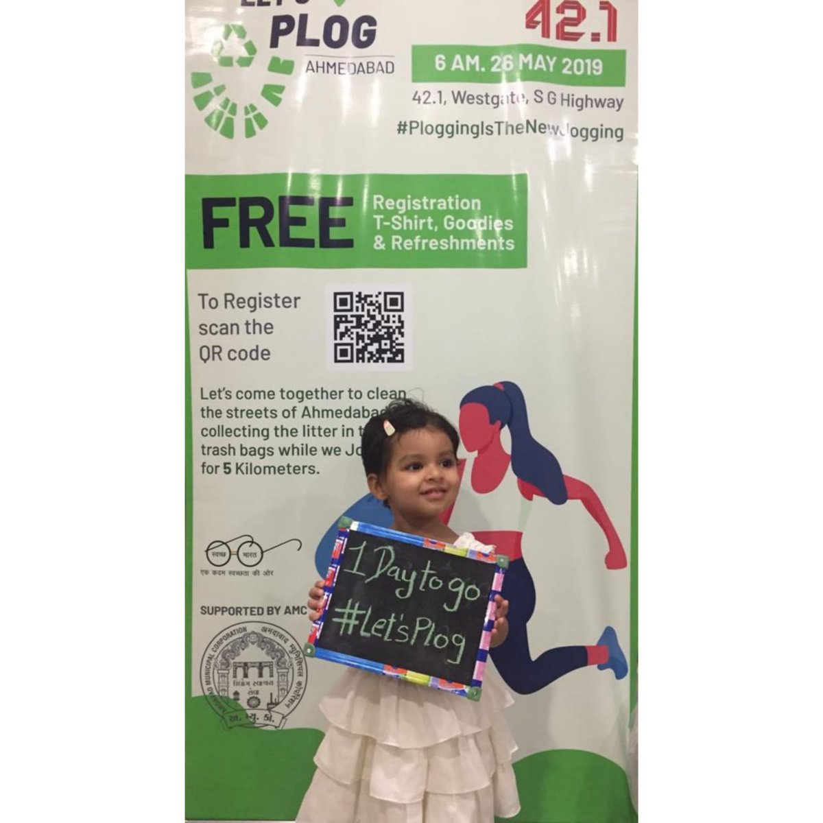 42point1 (@community42pt1) on Twitter photo 1 Day to go Ahmedabad!
Plogging Drive in your city! Excited?
Plogging is fun, Plogging is the new run!
#ploggersofindia #ploggingisthenewjogging #letsplog #plogittillyoudropit #plogged #plogger #ploglife #ploggingahmedabad
#plogger
#ploggersofahmedabad
<a href="/AmdavadAMC/">Amdavad Municipal Corporation</a> 1 Day to go Ahmedabad!
Plogging Drive in your city! Excited?
Plogging is fun, Plogging is the new run!
#ploggersofindia #ploggingisthenewjogging #letsplog #plogittillyoudropit #plogged #plogger #ploglife #ploggingahmedabad
#plogger
#ploggersofahmedabad
<a href="/AmdavadAMC/">Amdavad Municipal Corporation</a>