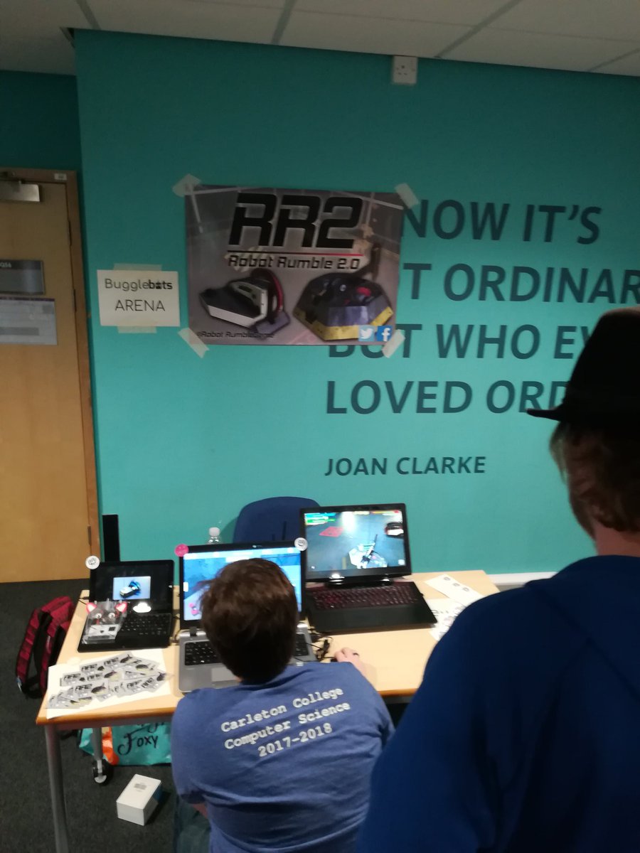 RobotRumbleGame's tweet photo. We're having a great time at @bugglebots!! https://t.co/C9UGTobl0A