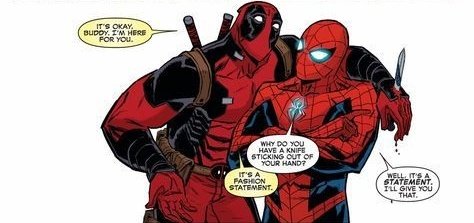 WhatsOnMarvel's tweet photo. RUMOUR: #Deadpool might first appear in the #MCU during the third #SpiderMan solo film. https://t.co/wgcZRuzriM
