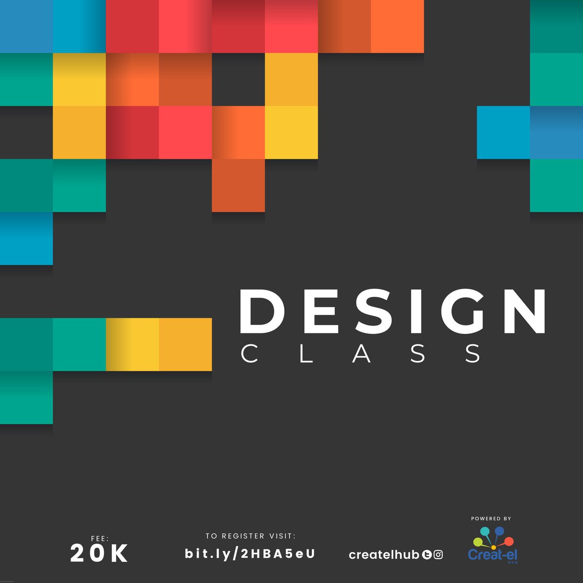 createlhub's tweet photo. Join our next Design Class where we will be sharing practical design principles. To register  visit: https://t.co/eOdmXsICmF https://t.co/pv8aXNlubQ