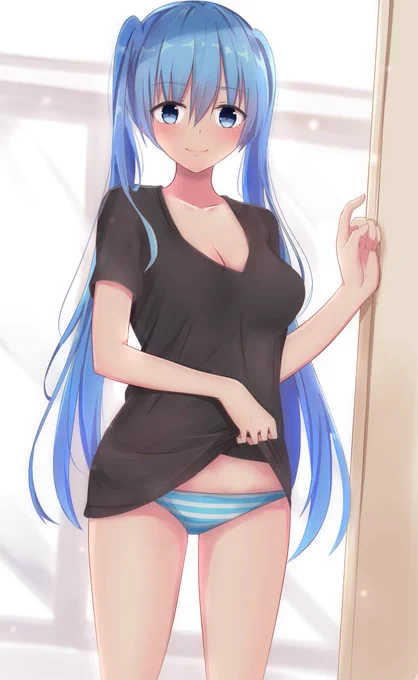 お絵描き配信で描いたミクさん 