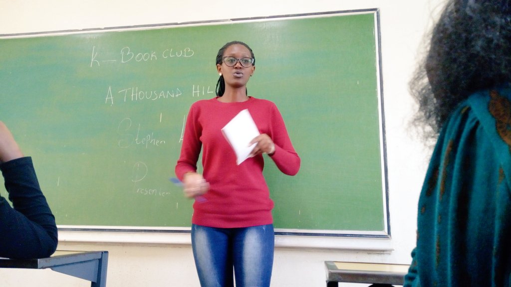 KbookClub1's tweet photo. "A Thousand Hills" by @stephenkinzer was today's discussion. @CGentillesse took us back to Rwanda's Rebirth and the Man Who Dreamed It, @PaulKagame . He used to fight for Rwandans' dignity when he was younger, and later fought for their liberation, unity and reconciliation. https://t.co/U6VPlv4vlz