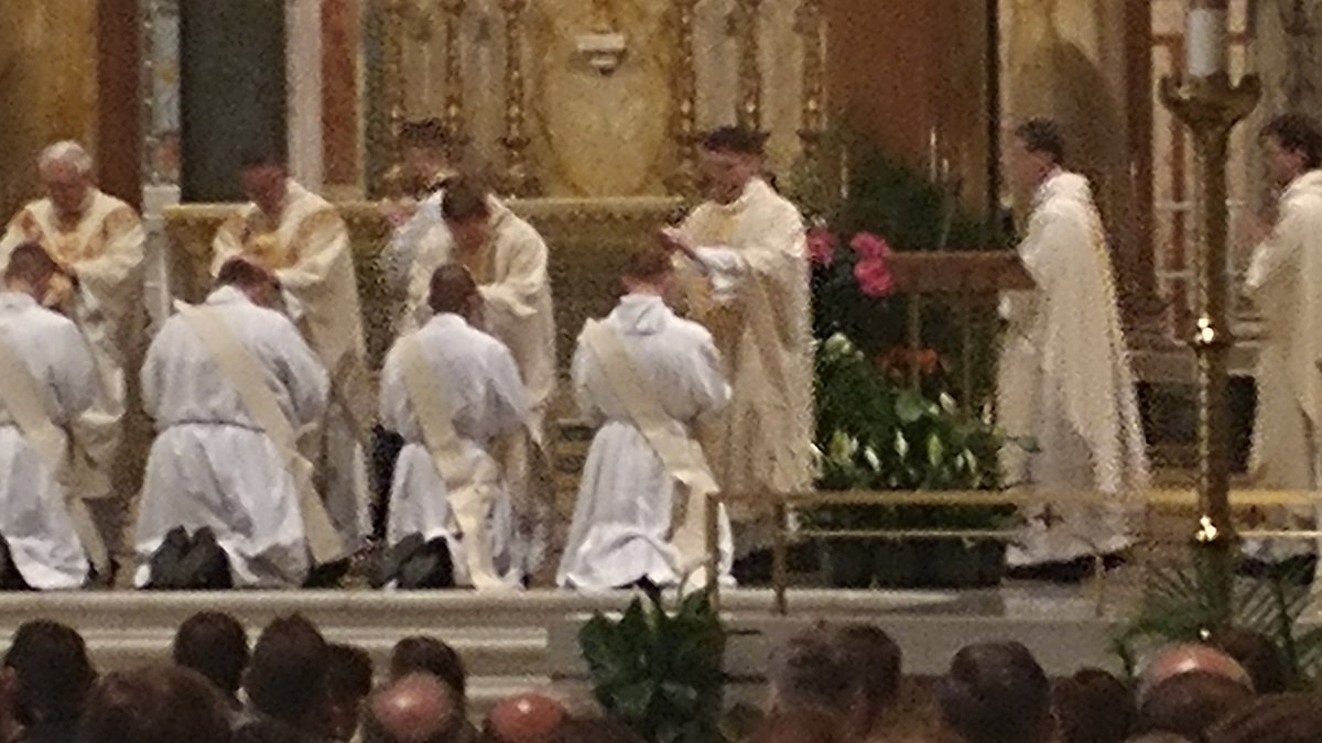 TBurke70's tweet photo. From @vianneygriffins football captain to Catholic priest Andrew Auer is ordained today in St Louis at Cathedral basilic truly a man of faith. Very proud former teacher and coach. https://t.co/9vDn2zauSy