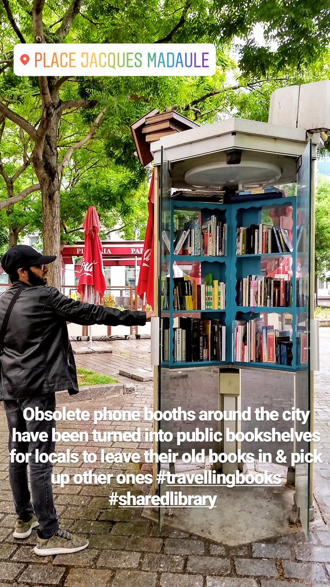 shazy_mazy114's tweet photo. Obsolete phone booths around Paris are being given a second life by turning into public bookshelves for locals to give their old books also a second life by leaving them inside & picking up other ones. Such a cool concept!💡 #travellingbooks #sharedlibrary #recyclivres https://t.co/4qFCj9Cah7