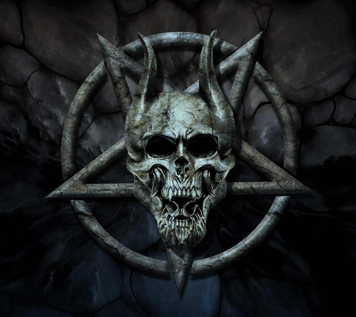 demonic skull wallpaper