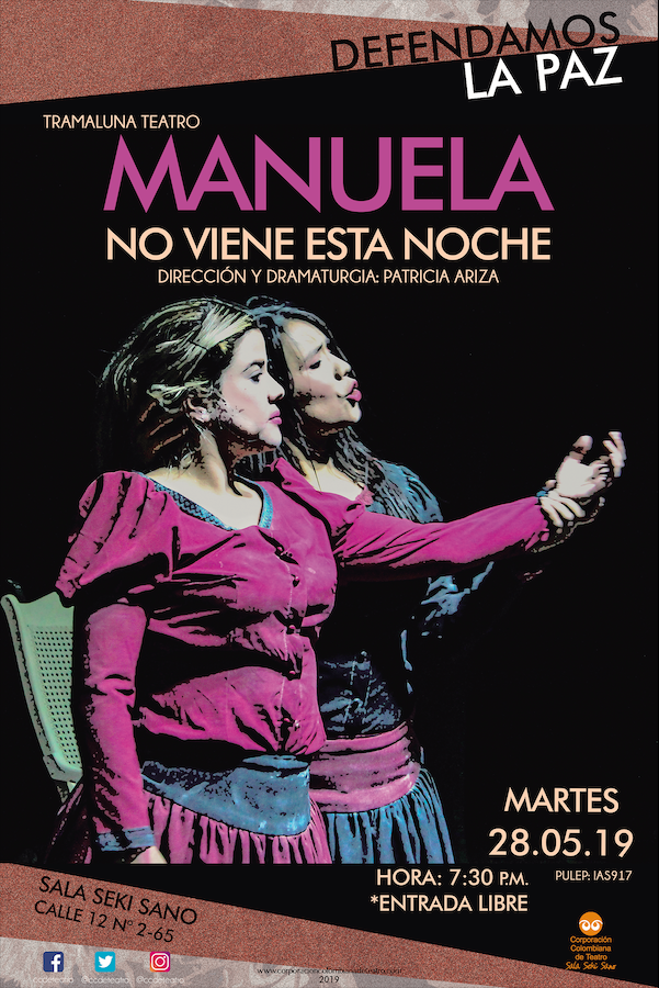 CCdeTeatro's tweet photo. #DefendamosLaPaz con teatro 

3 obras de teatro con entrada libre. Antígonas Tribunal de Mujeres, Memoria y Manuela No Viene Esta Noche. #SalaSekiSano. 

Conoce más las obras en >>  https://t.co/ZQioBxgSG0
@CCdeTeatro https://t.co/lJ7VZxiOSn