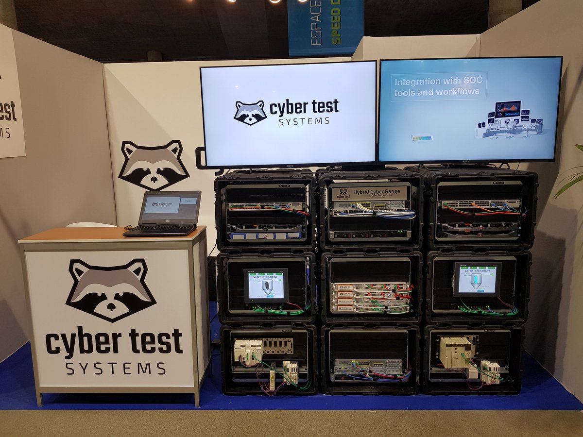 CyberTestSystem's tweet photo. Cyber Test Systems Hybrid #CyberRange CTS-HCR Mobile including our #ICS #SCADA addon package based on #SchneiderElectric and #Cisco including #Thales CYBELS Sensor and #GateWatcher Trackwatch Full Edition trusted probes for Operators of Vital Importance (#OIV) in France. https://t.co/okemEywrfp