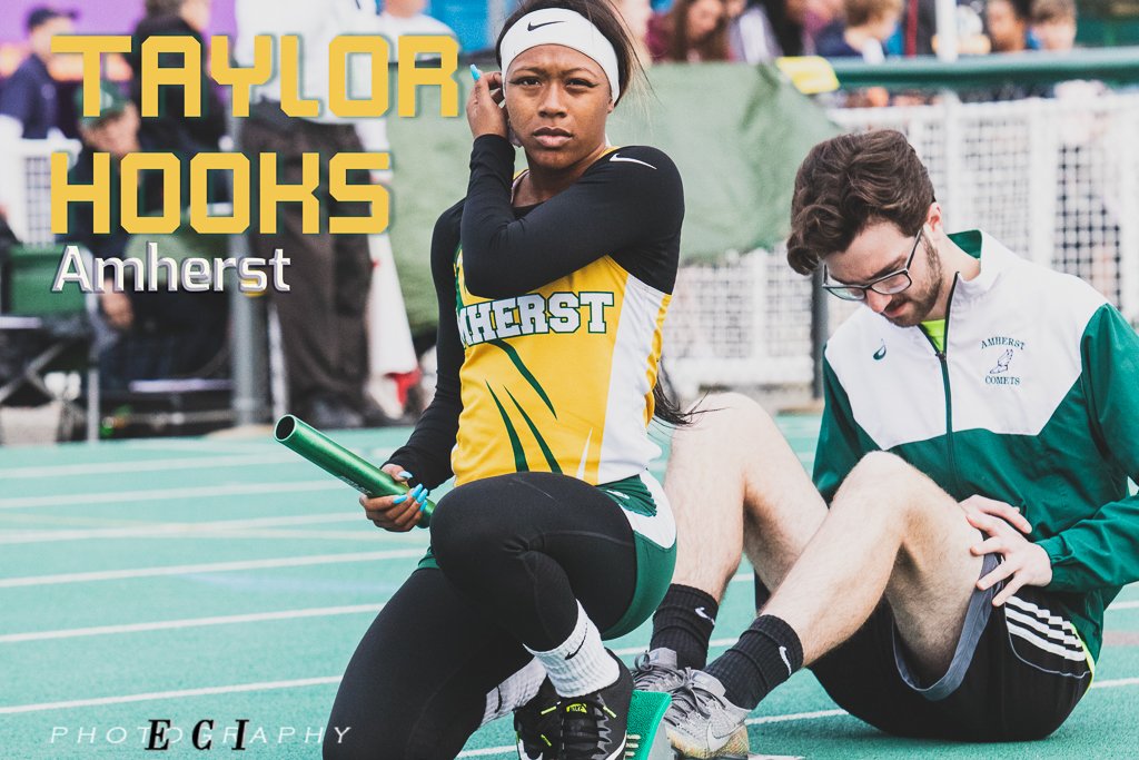 Congrats to Taylor Hooks, Amherst Girls 100m and 200m 2019 Champion @SteeleComets @trackcomets @SteeleNewsLive #Highschooltrack #Champion #AmherstComets #2019Track