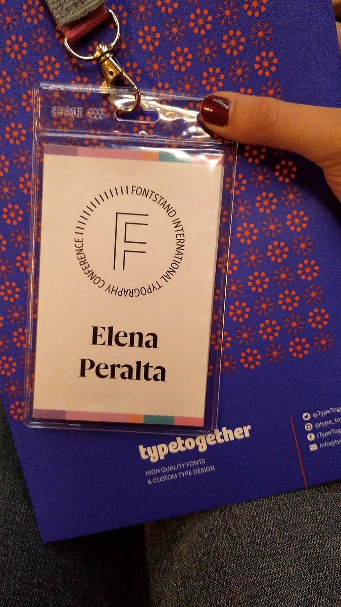 Elasoundfanatic's tweet photo. Attending @fontstand and getting your name in Gliko Modern by R typography! Awesome! #FontstandCon2019 #fontstand https://t.co/90oMI0WfpW