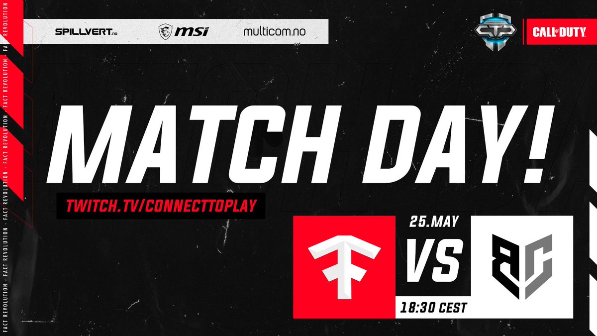FactRevolution's tweet photo. MATCH TIME! #FACTCOD is back for Week 12 of @CTPCoD, this time joined by debut player @Kameeh_ for his first official match with the team.
⏰ 19:30
🆚 @BlackClawEs
📺 https://t.co/MFcTMZJdR6
#GOFACT #VAMOSFACT https://t.co/Bh9mce2AQB