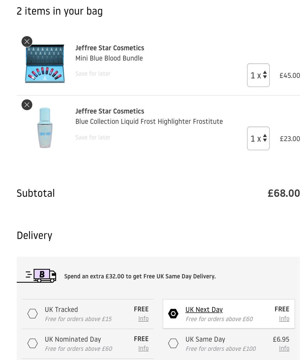 DashHound's tweet photo. Do you think the #MemorialDay discount on JSC is worth it for us in the UK? We compared #jeffreestarcosmetics  AND #beautybay! Ultimately you do save, but is it worth it? https://t.co/BIzB9uEFCT
