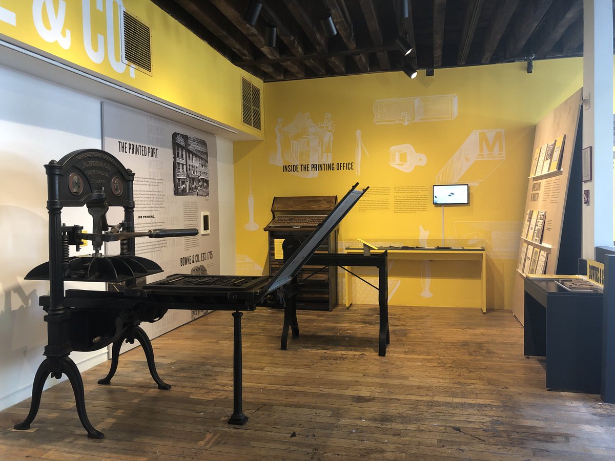 SeaportMuseum's tweet photo. Today at the Bowne & Co. Printing Office, we open a new exhibition entitled #PrintedPort that illuminates an industry central to the development of New York City: letterpress job printing. The exhibition includes 19th- and early 20th-century printing presses activated daily. https://t.co/Yi8OiwUtMB