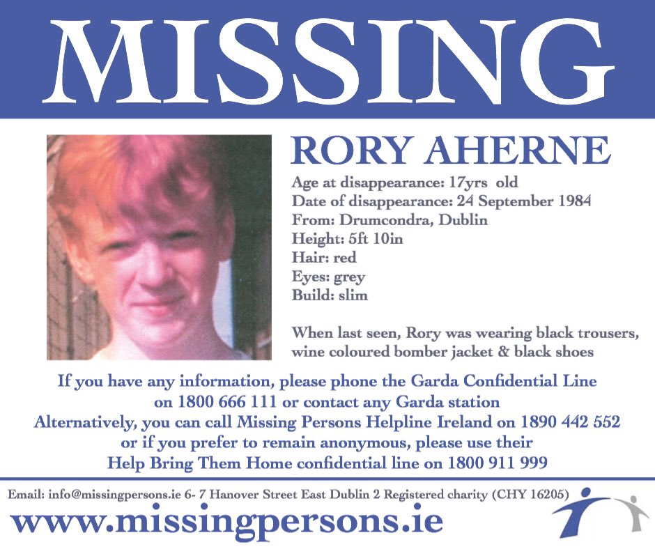 nmph_ireland's tweet photo. Rory (Ruairi) Aherne was 17yrs old when he went missing on 24 September 1994 from #Drumcondra, #Dublin in #Ireland #RoryAherne #IMCD2019 #InternationalMissingChildrensDay #HelpBringThemHome https://t.co/sAlKqgi42k