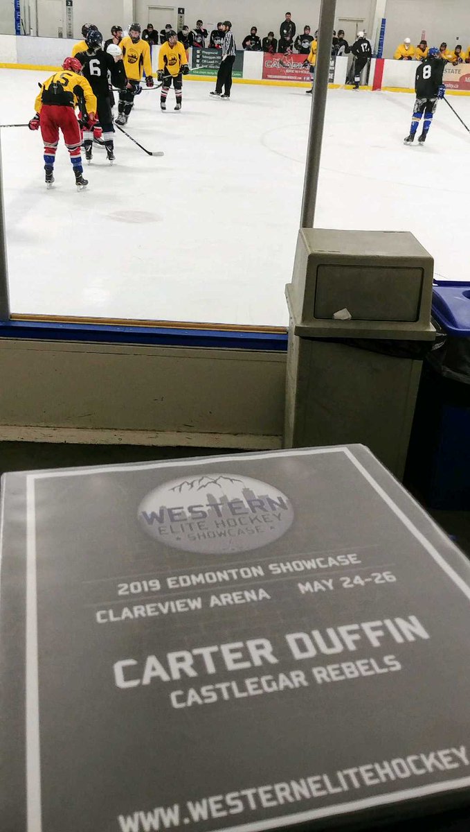 Rebels Head Coach/GM, @carterduffin, and Head Scout, Stewart Duffin, are in Edmonton at the @westelitehockey camp, looking for the next Rebel.  #DoYouHaveWhatItTakes