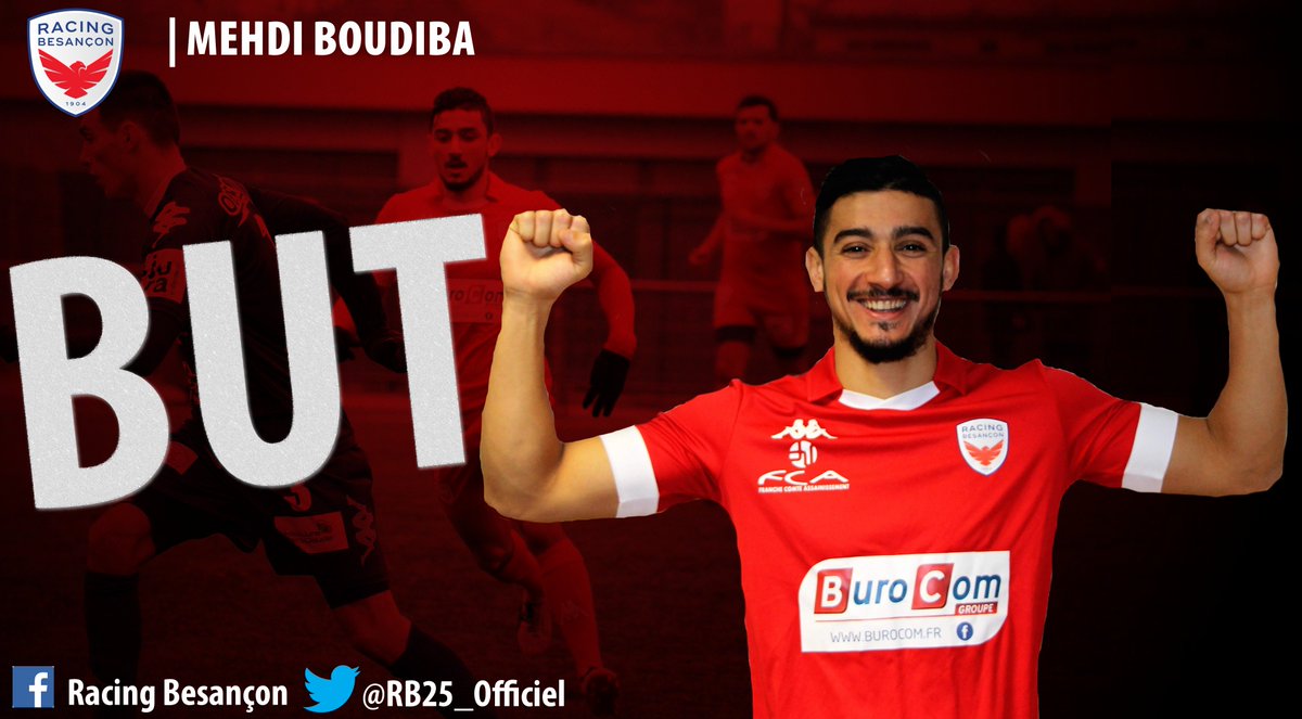 racing_besancon's tweet photo. [#RBISF 2-0] 83' ⚽ BUUUUUUUUUUUUUUTTTTTTT MEHDI BOUDIBAAAAAAAAA qui inscrit un doublé et fait le break pour le Racing ! #RBISF #TousEnRouge #TeamRB 🔴🔵 https://t.co/dO3GIYvUef
